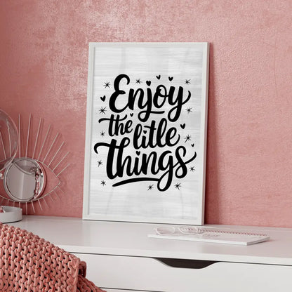 Sprüche Poster Enjoy the little things personalisiert