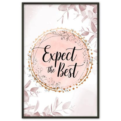Poster Spruch Erwarte das Beste personalisierte Geschenke