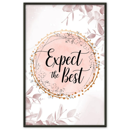 Poster Spruch Erwarte das Beste personalisierte Geschenke