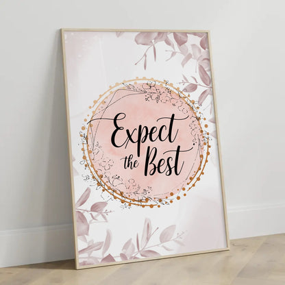 Poster Spruch Erwarte das Beste personalisierte Geschenke
