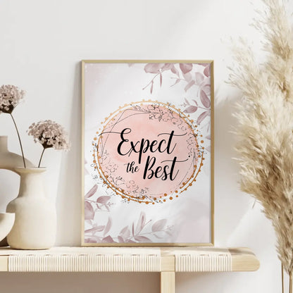 Poster Spruch Erwarte das Beste personalisierte Geschenke