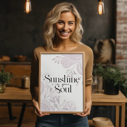 Spruchposter Sunshine in your soul für dein Zuhause gestalten