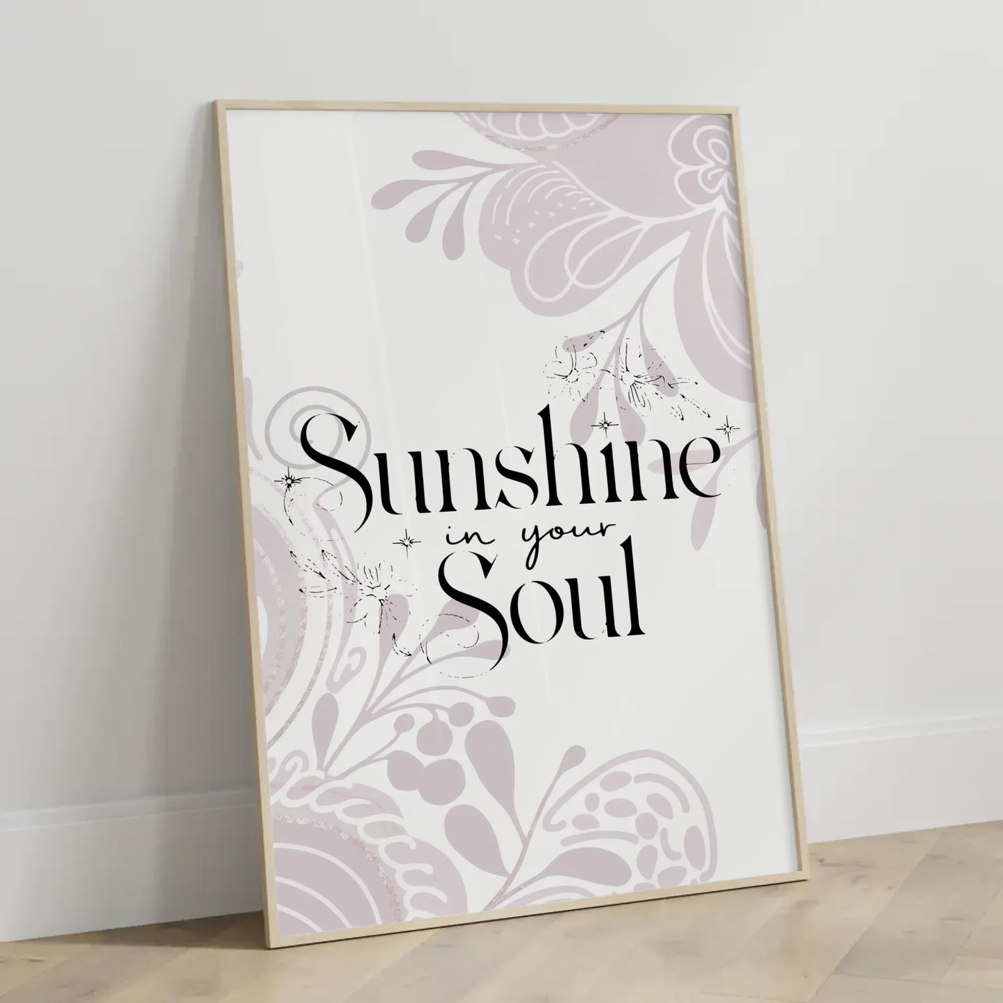 Spruchposter Sunshine in your soul für dein Zuhause gestalten