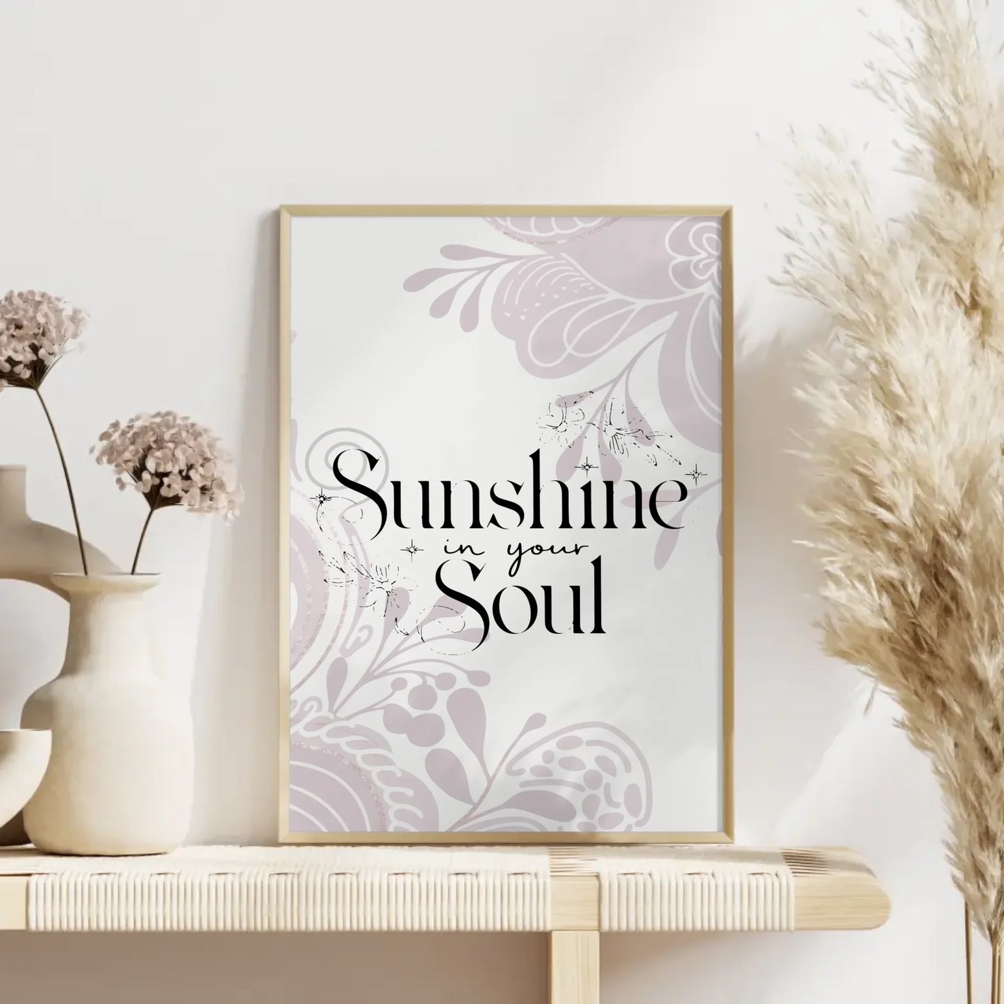 Spruchposter Sunshine in your soul für dein Zuhause gestalten