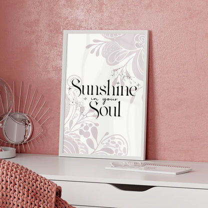 Spruchposter Sunshine in your soul für dein Zuhause gestalten