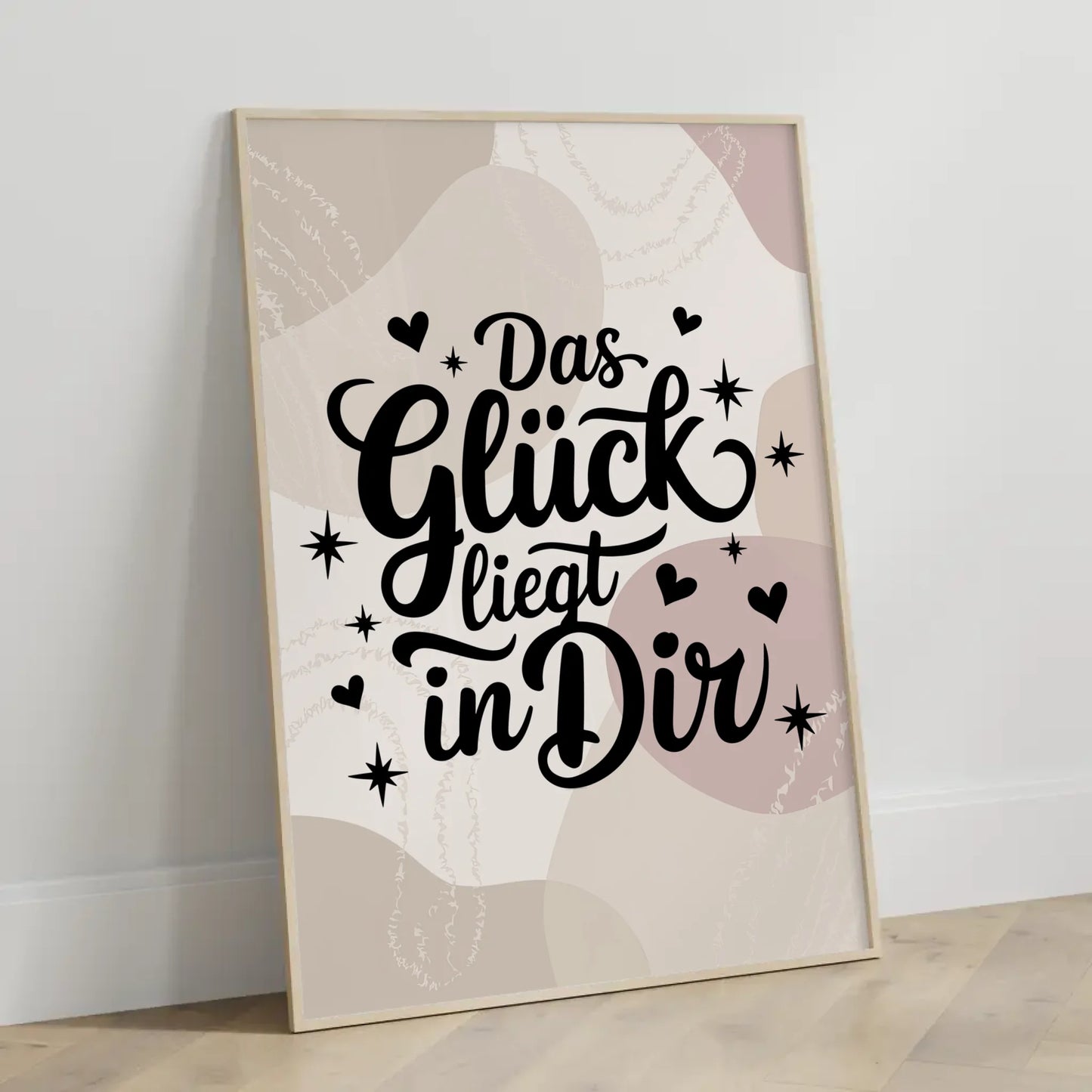 Sprüche Poster Das Glück liegt in dir personalisierte Geschenke