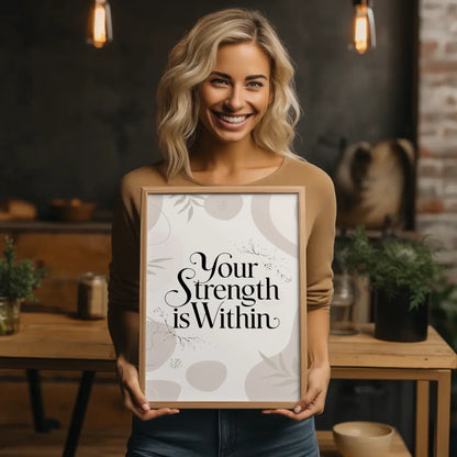 Poster Spruch Your strength is within für persönliche Geschenke