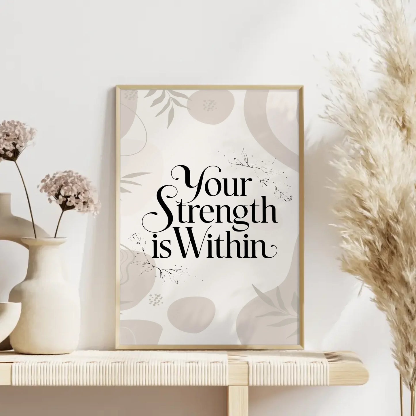 Poster Spruch Your strength is within für persönliche Geschenke