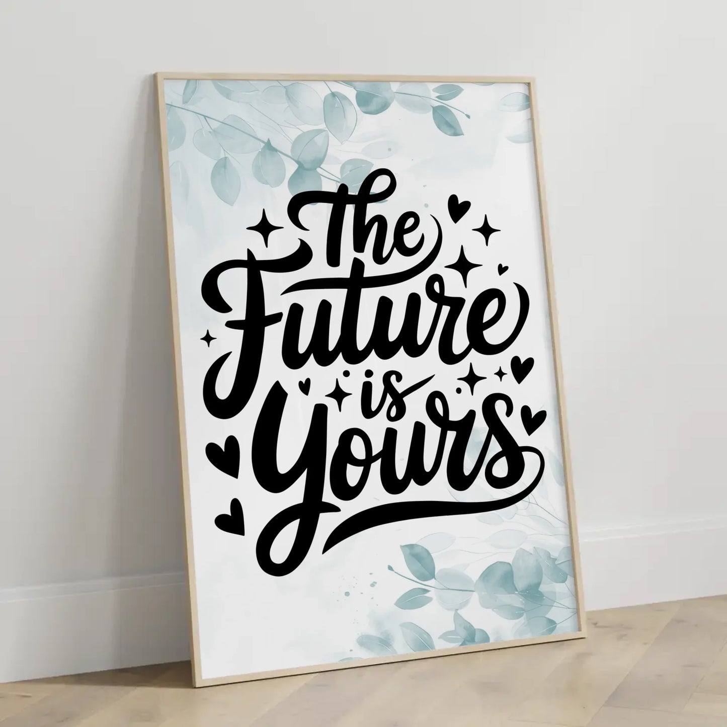 Spruchposter The future is yours für personalisierte Geschenke
