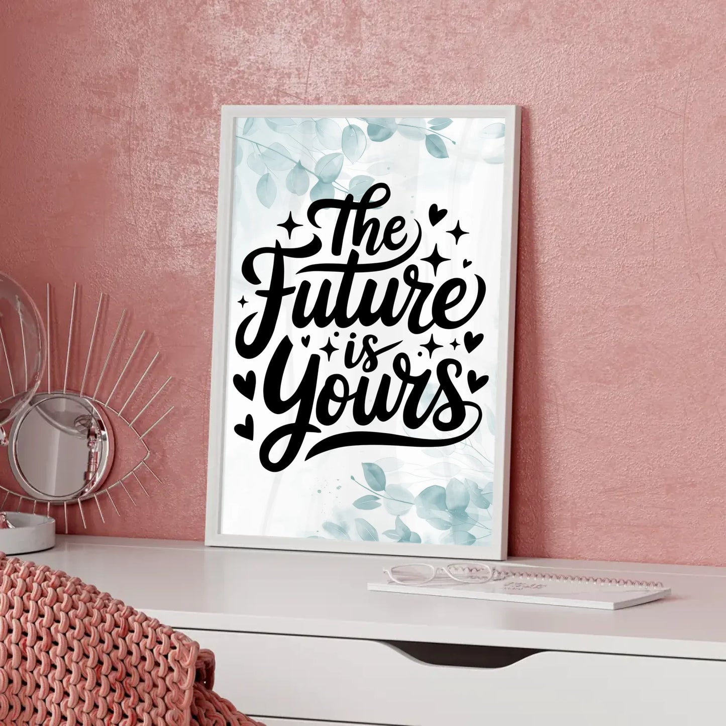 Spruchposter The future is yours für personalisierte Geschenke