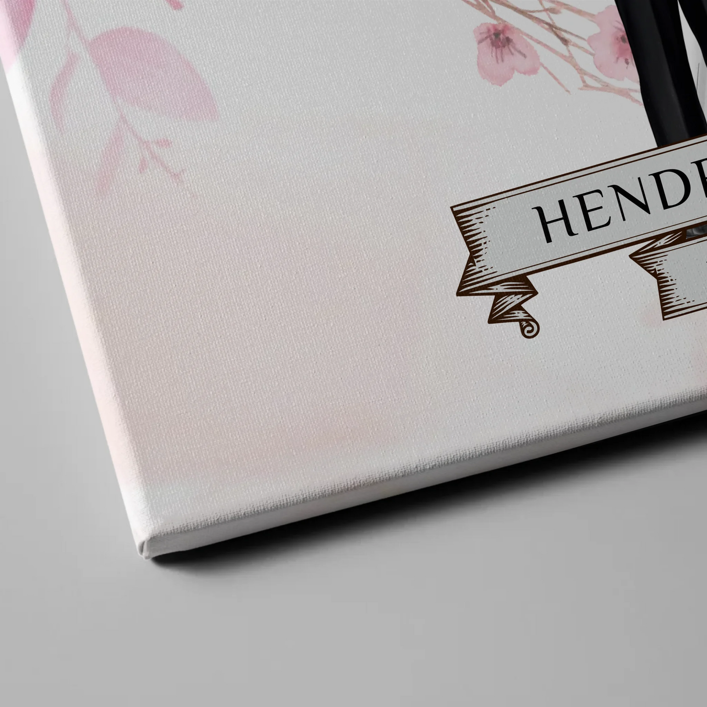 Willkommens Leinwand Hochzeit Rosa Floral mit Namen gestalten