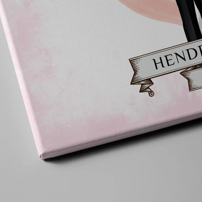 Willkommensschild Hochzeit Blüten Leinwand personalisiert