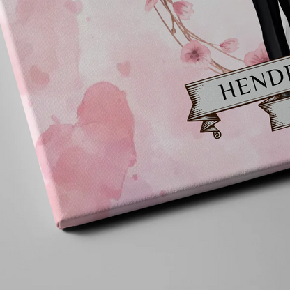 Willkommens Leinwand Hochzeit Watercolor personalisiert gestalten