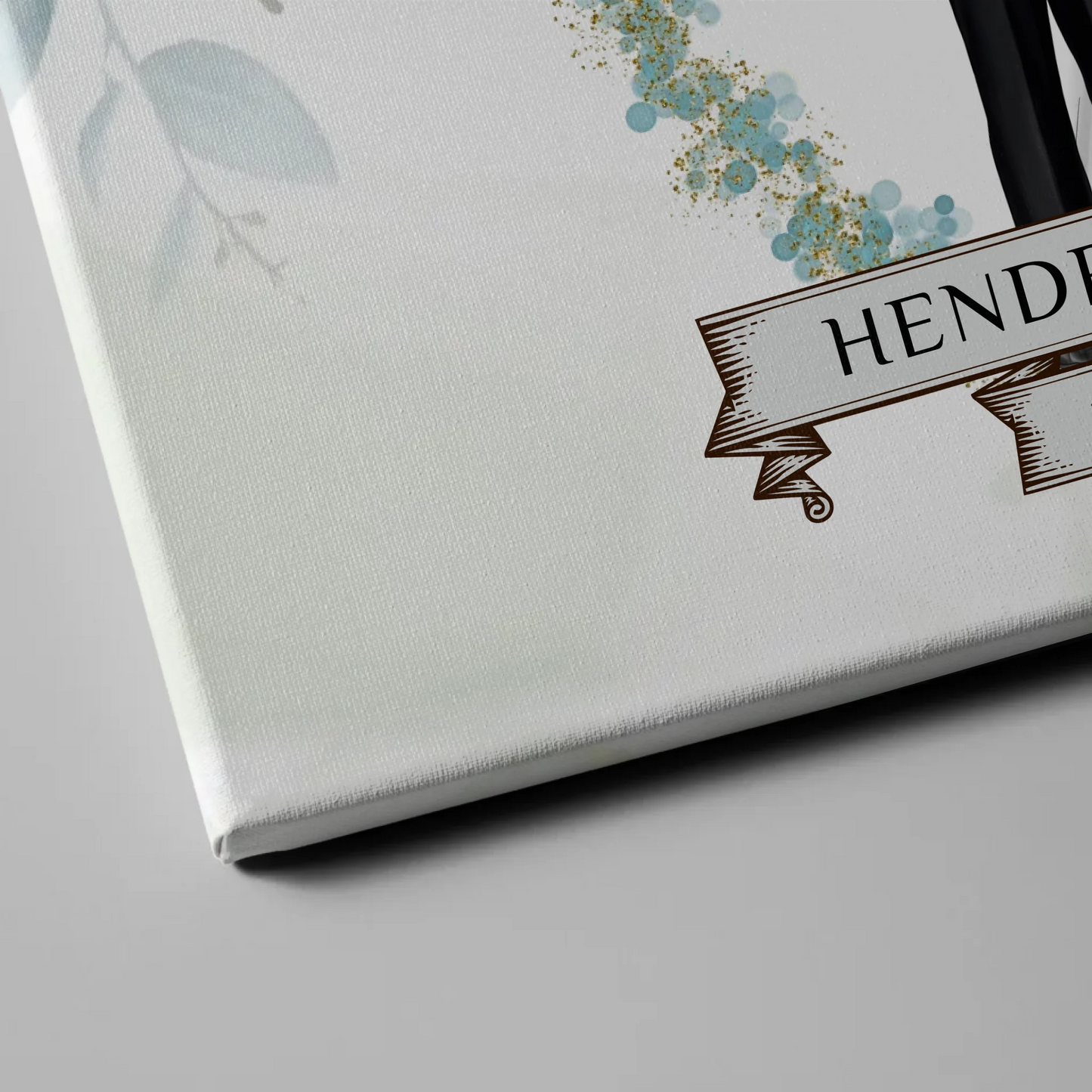 Leinwand Hochzeit Herzlich Willkommen Blütenkreis Geschenk