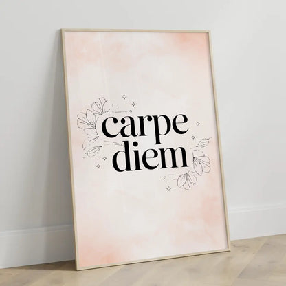 Poster mit Spruch Carpe Diem für personalisierte Geschenke
