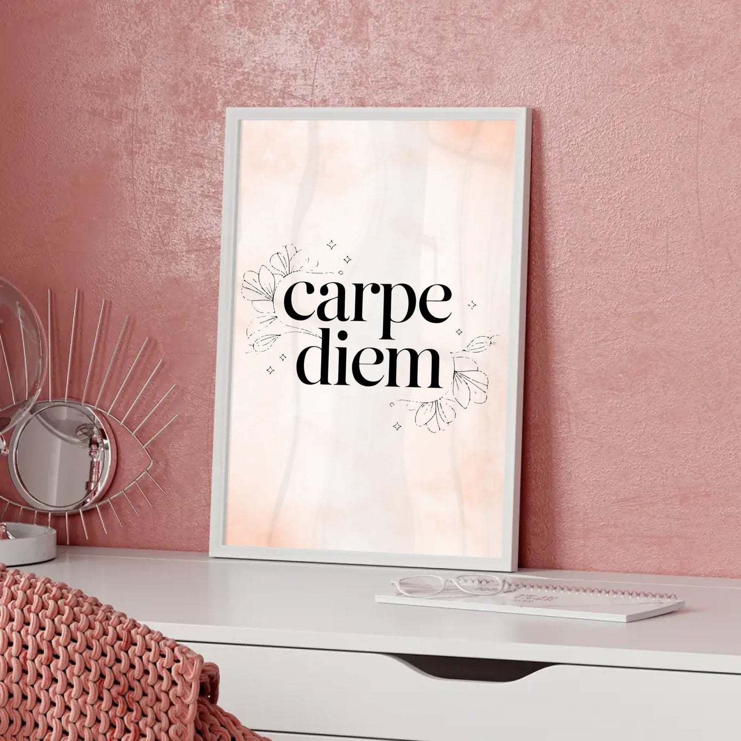 Poster mit Spruch Carpe Diem für personalisierte Geschenke