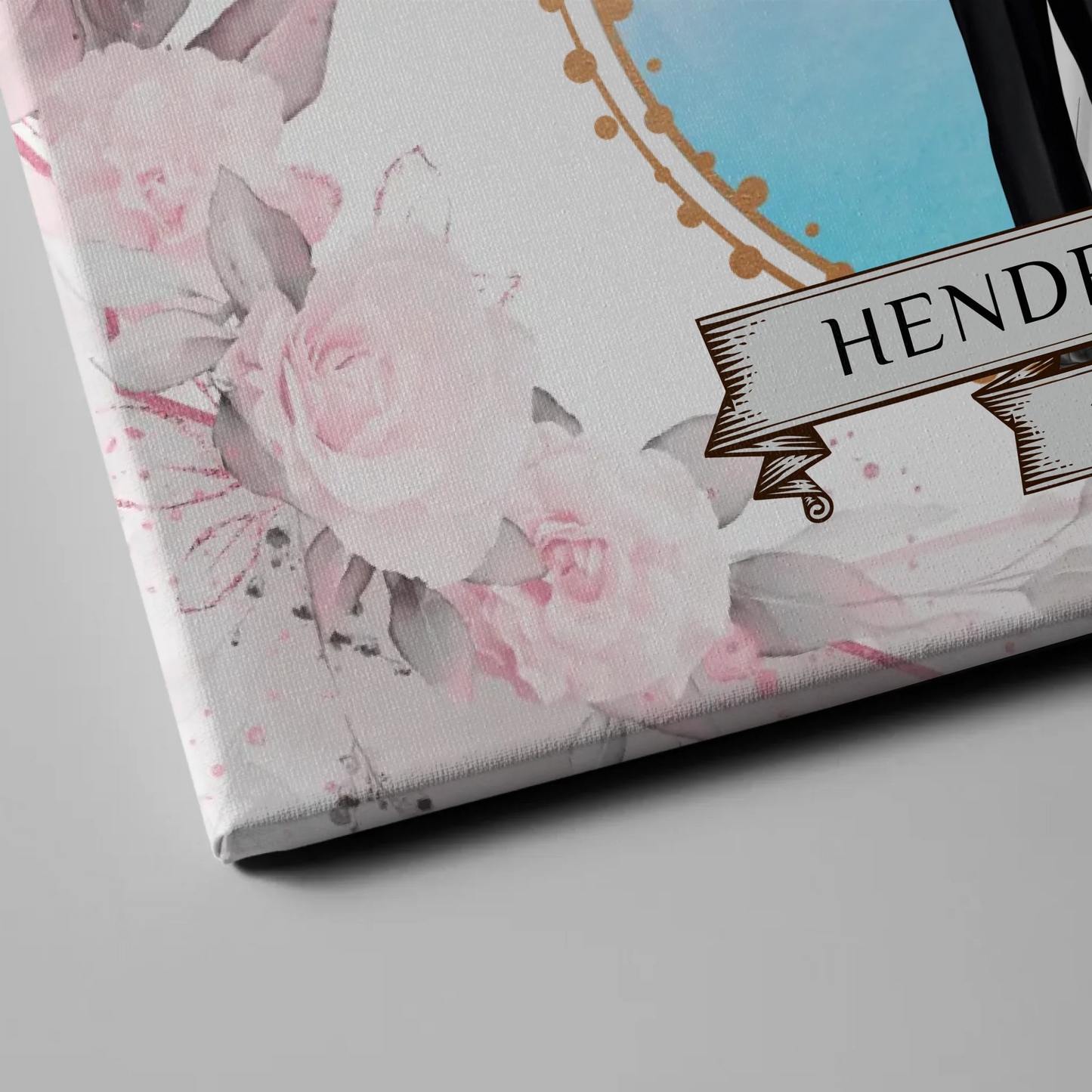 Hochzeit Willkommensschild Floral Leinwand personalisiert