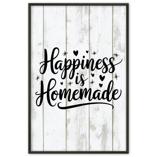 Spruchposter Happiness is homemade für personalisierte Geschenke