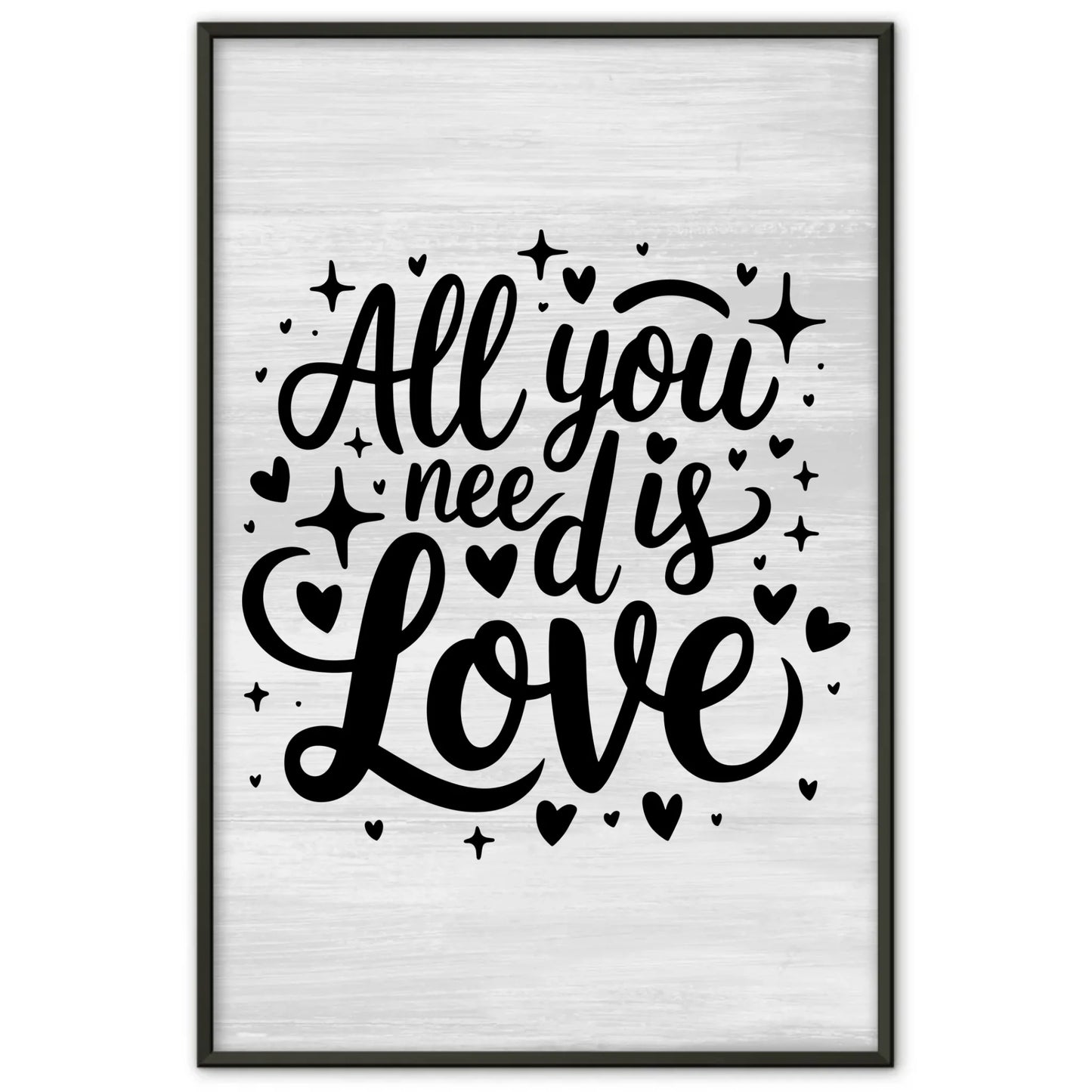Sprüche Poster All you need is love personalisiert Geschenk