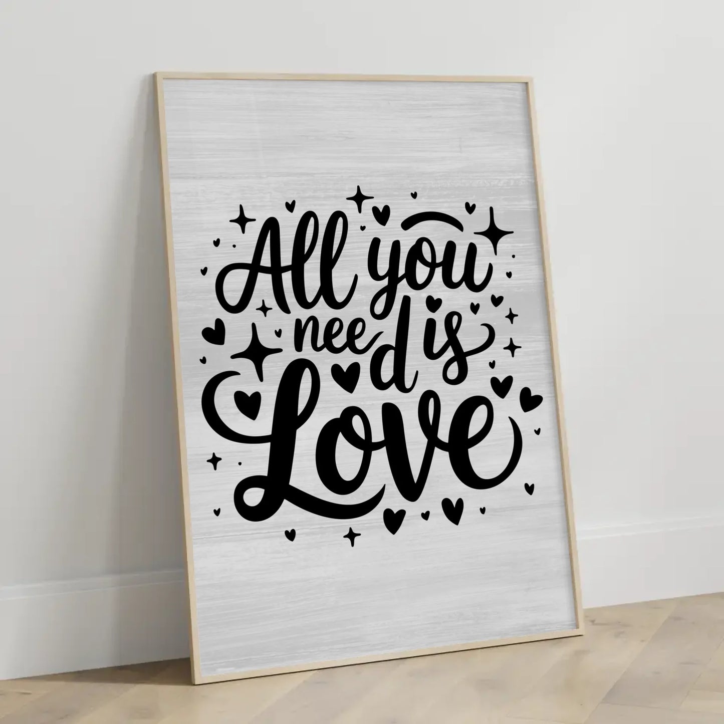 Sprüche Poster All you need is love personalisiert Geschenk