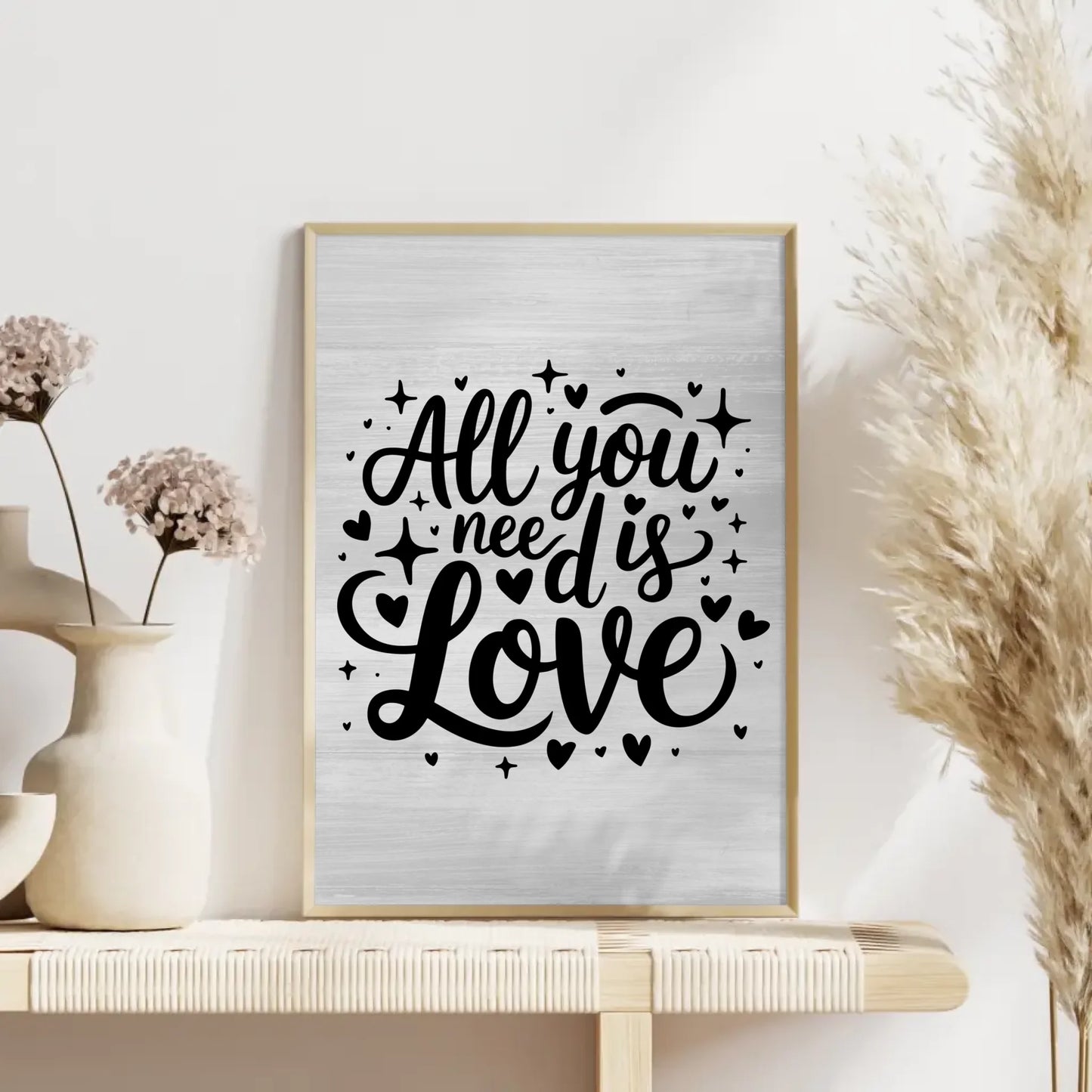 Sprüche Poster All you need is love personalisiert Geschenk