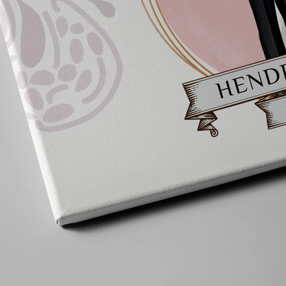 Willkommensschild Hochzeit Wasserfarb Stil Leinwand personalisiert