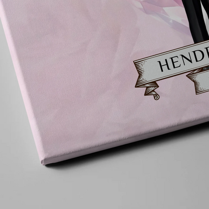 Hochzeit Willkommensschild Diamant Herz Leinwand personalisiert