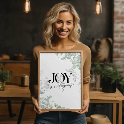 Personalisierte Poster Spruch Joy is contagious für jeden Anlass
