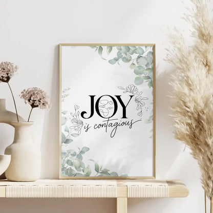 Personalisierte Poster Spruch Joy is contagious für jeden Anlass