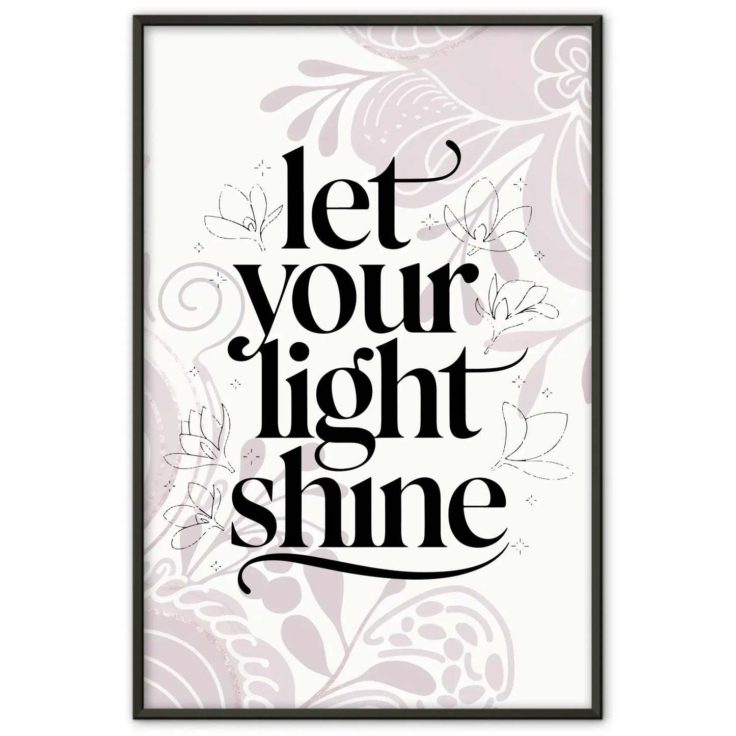 Spruchposter Let your light shine personalisierte Geschenke
