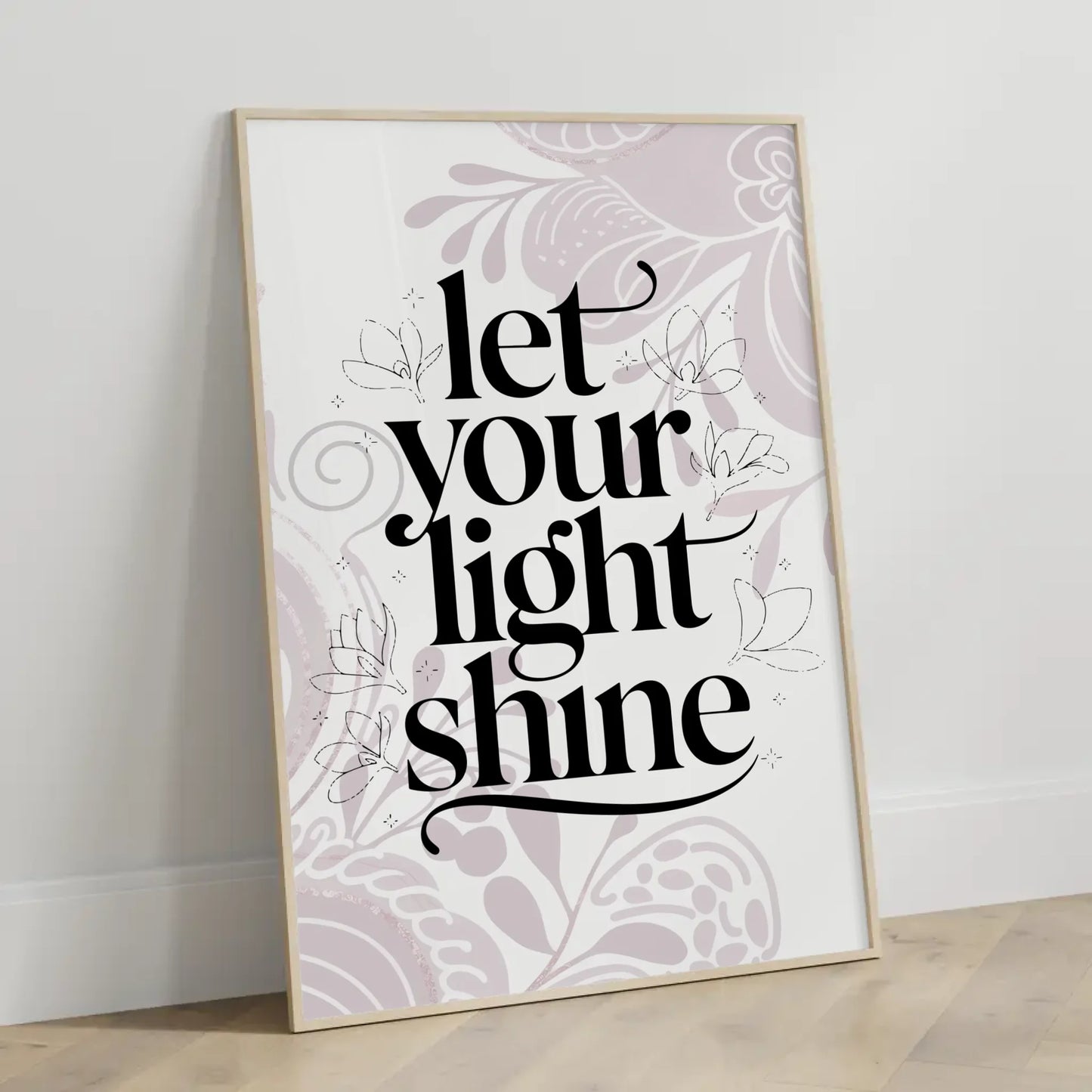 Spruchposter Let your light shine personalisierte Geschenke