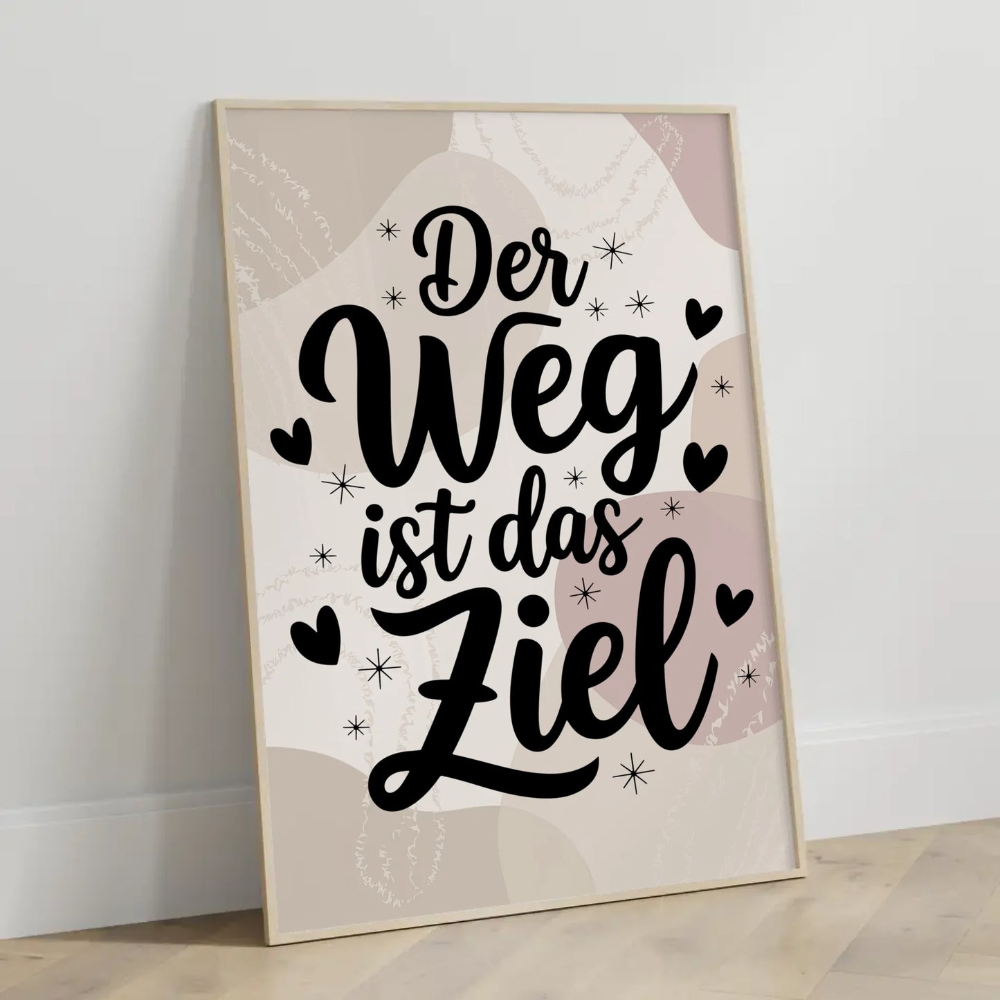 Sprüche Poster Der Weg ist das Ziel personalisierte Geschenke
