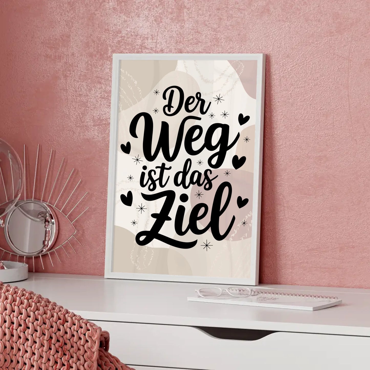 Sprüche Poster Der Weg ist das Ziel personalisierte Geschenke