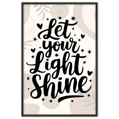 Poster Spruch Let your light shine personalisierte Geschenke