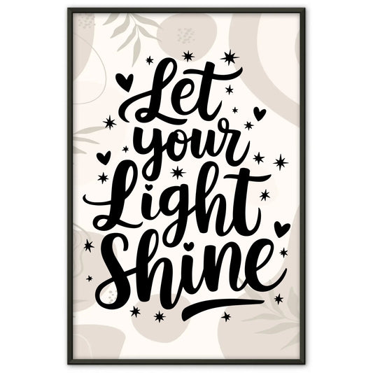 Poster Spruch Let your light shine personalisierte Geschenke