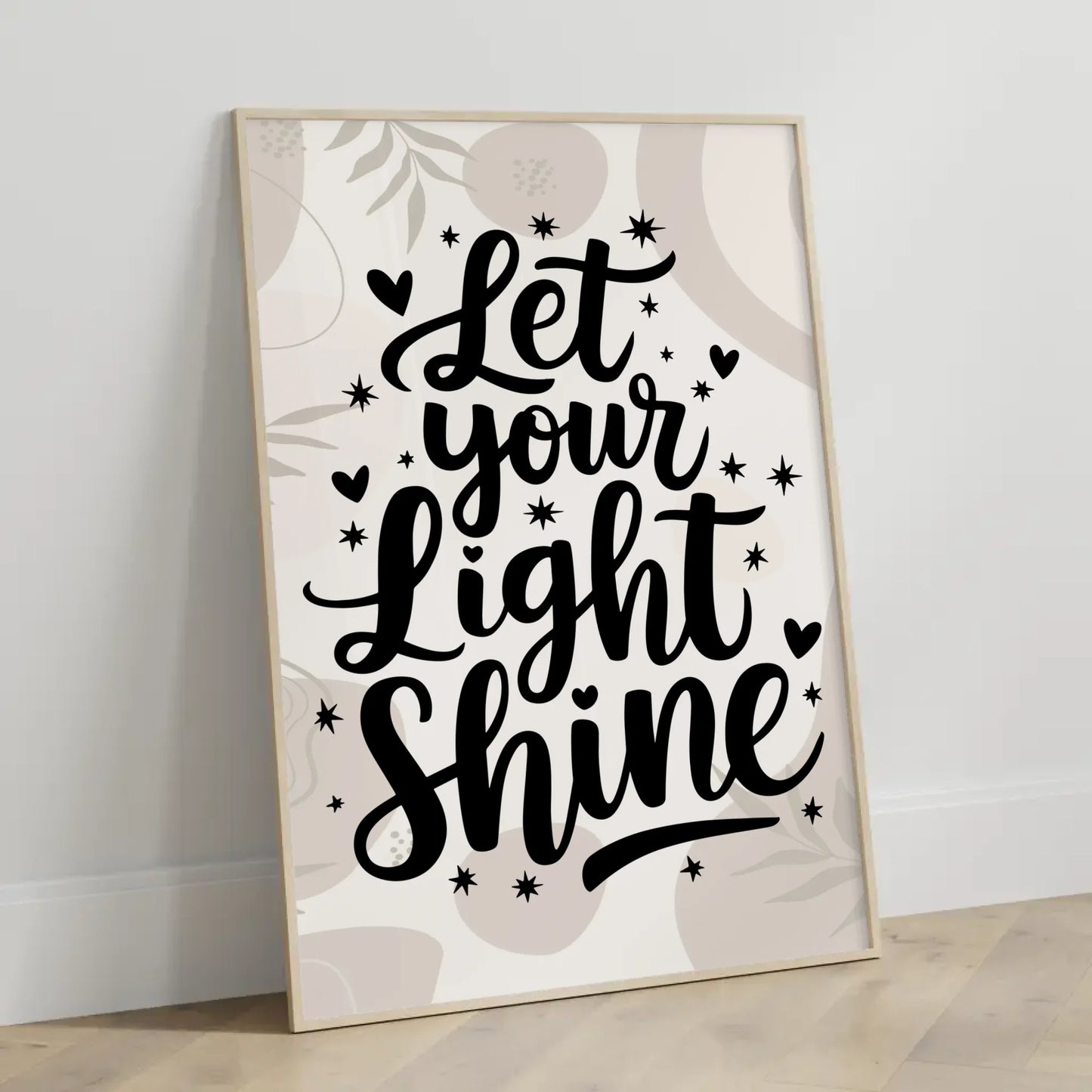 Poster Spruch Let your light shine personalisierte Geschenke