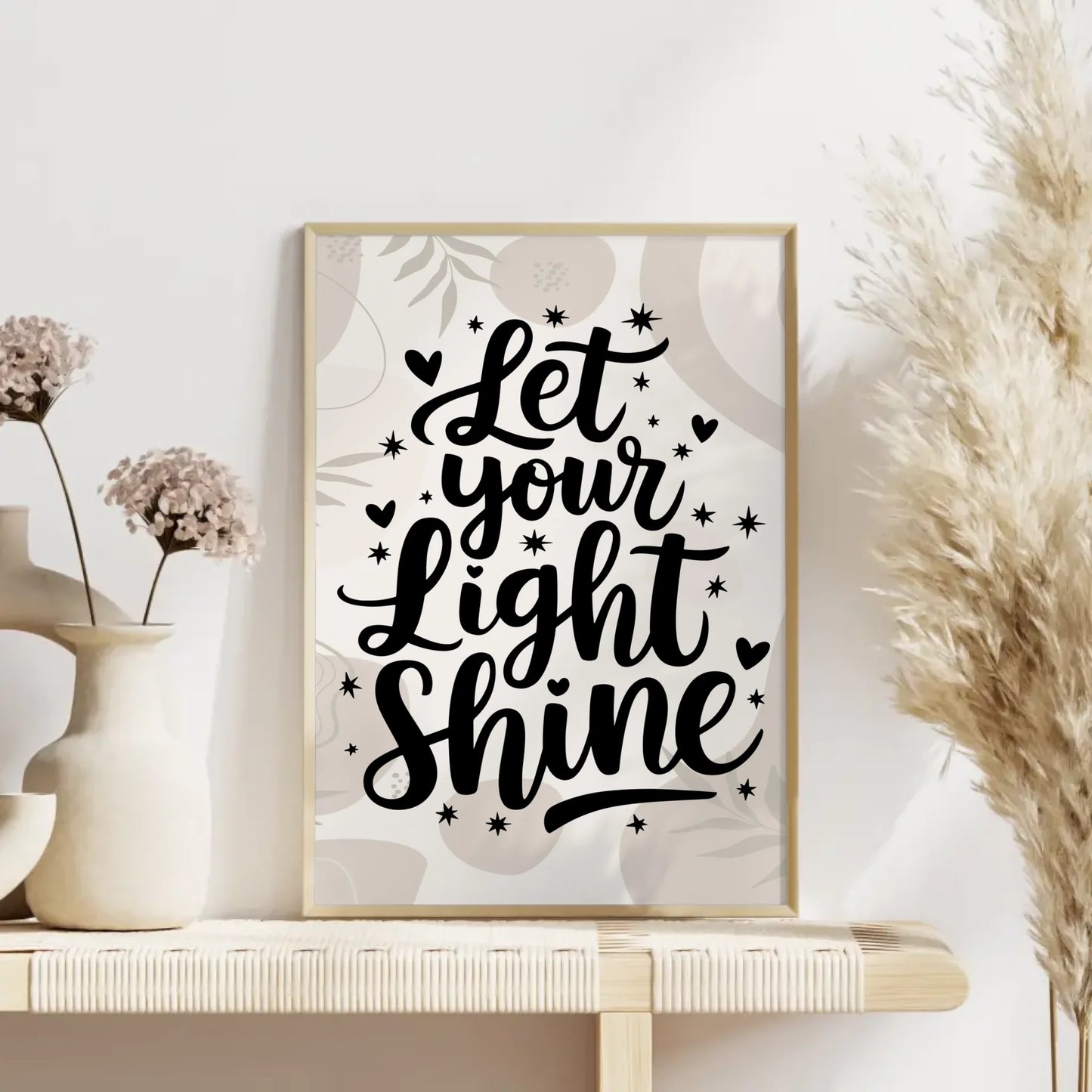 Poster Spruch Let your light shine personalisierte Geschenke