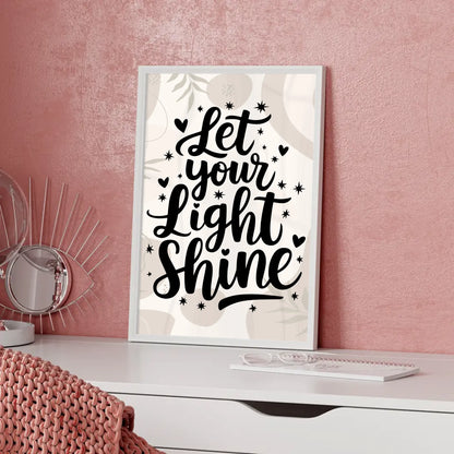 Poster Spruch Let your light shine personalisierte Geschenke