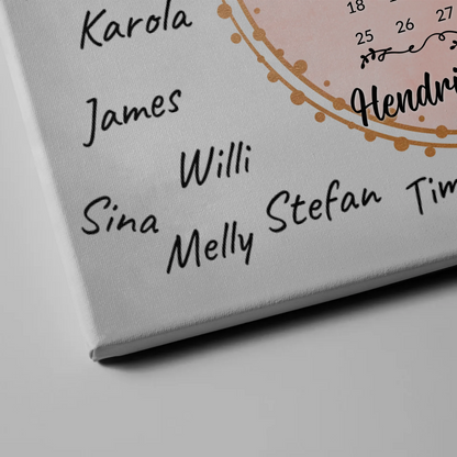 Hochzeit Willkommensschild für eigene Unterschriften gestalten