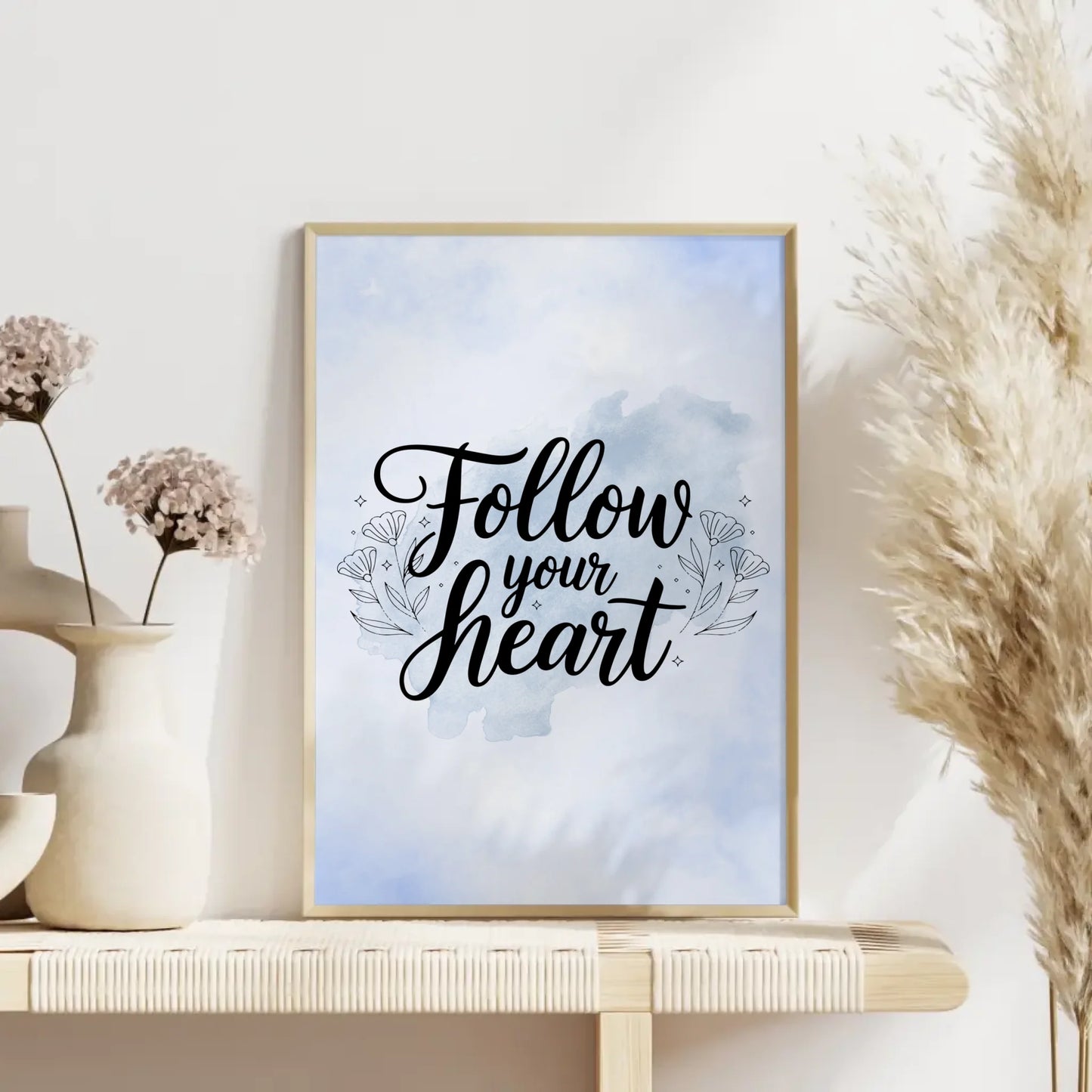 Poster Spruch Follow your heart personalisierte Geschenke