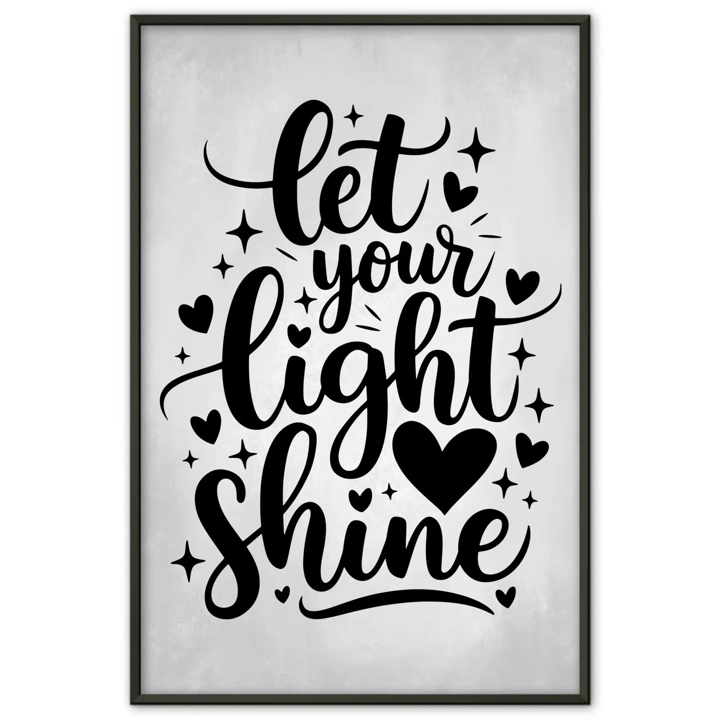 Poster mit Spruch Let your light shine für persönliche Geschenke