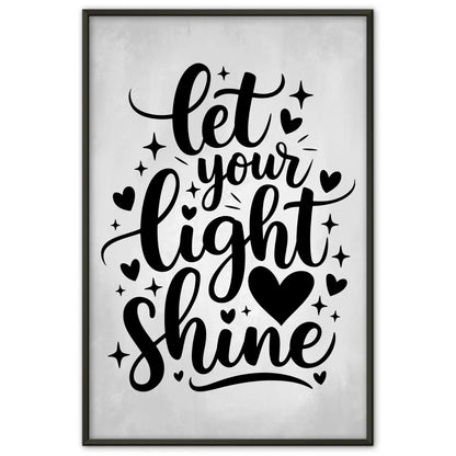 Poster mit Spruch Let your light shine für persönliche Geschenke