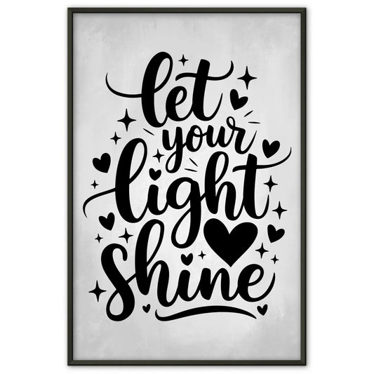 Poster mit Spruch Let your light shine für persönliche Geschenke