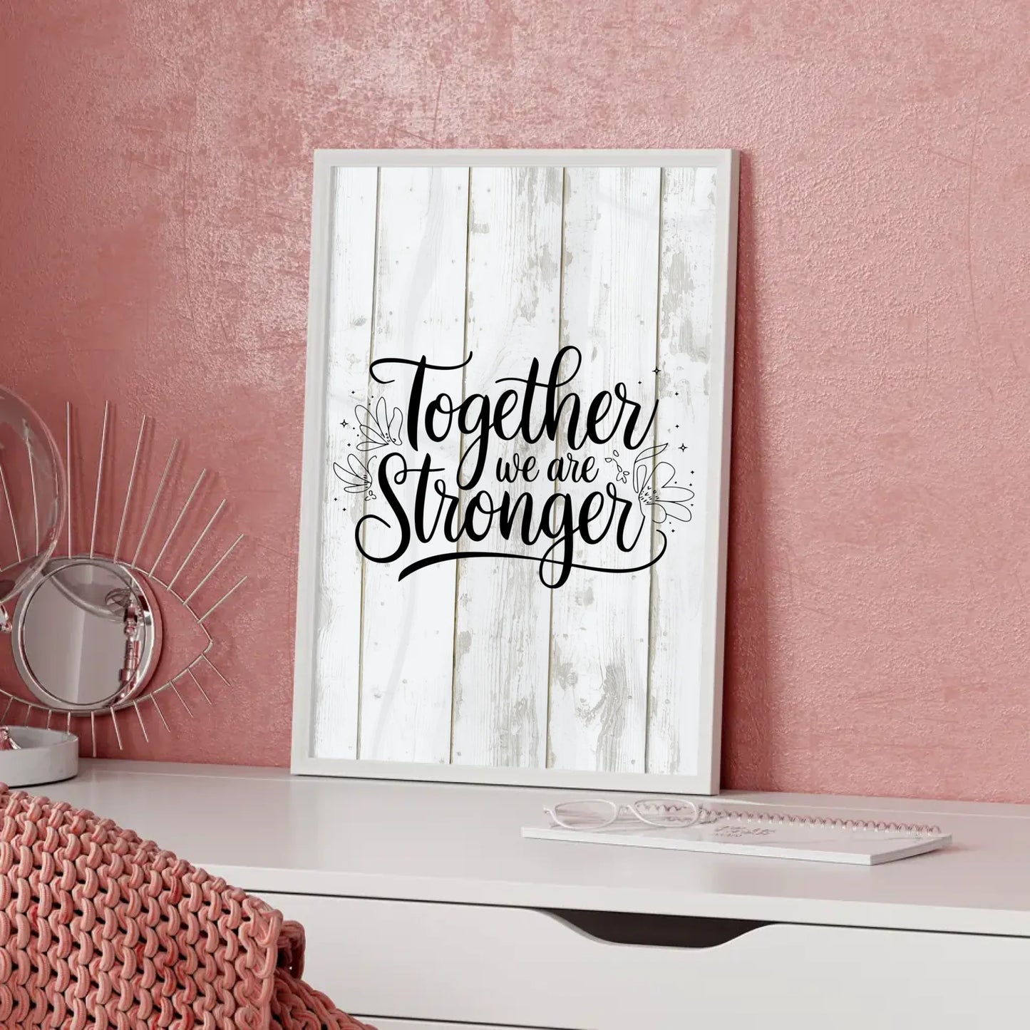 Poster Spruch Together we are stronger personalisiert