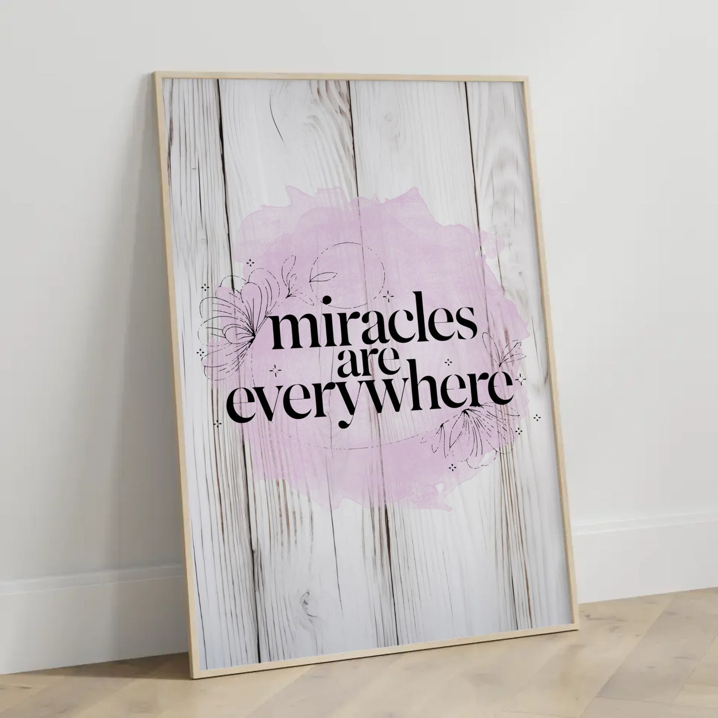 Personalisierte Sprüche Poster Miracles are everywhere