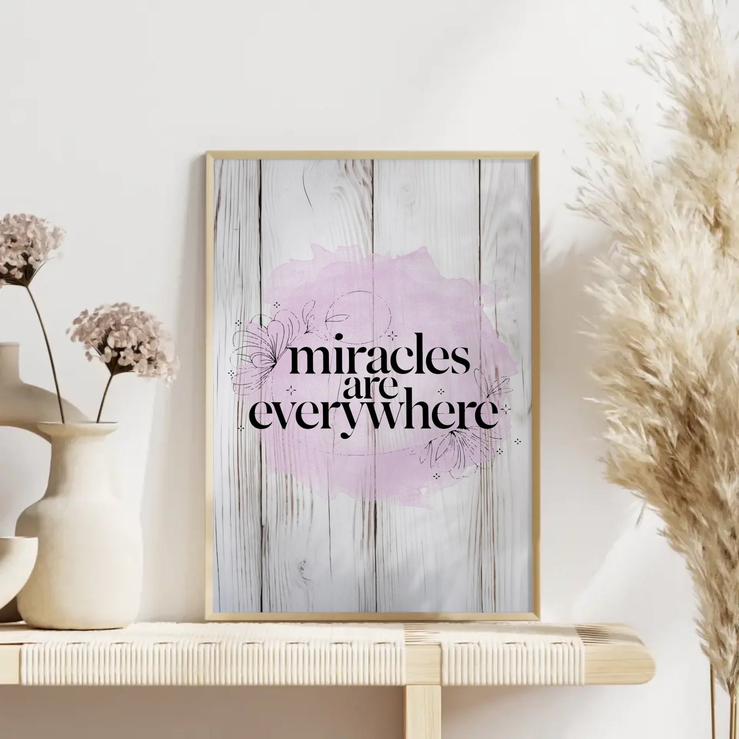 Personalisierte Sprüche Poster Miracles are everywhere