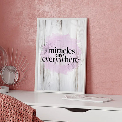 Personalisierte Sprüche Poster Miracles are everywhere