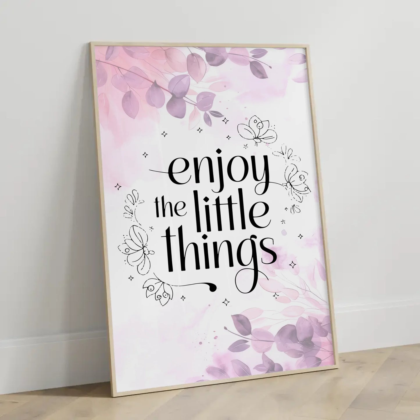 Poster Spruch Enjoy the little things für dein Zuhause gestalten