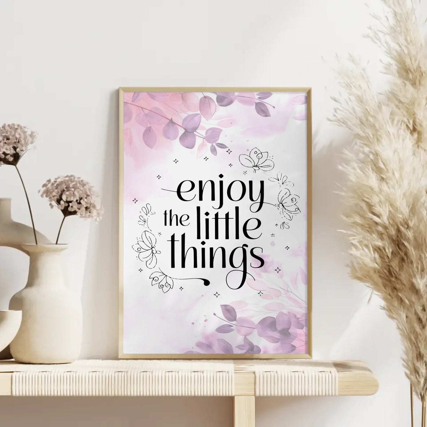 Poster Spruch Enjoy the little things für dein Zuhause gestalten