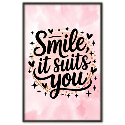 Spruchposter Smile it suits you personalisierte Wanddeko